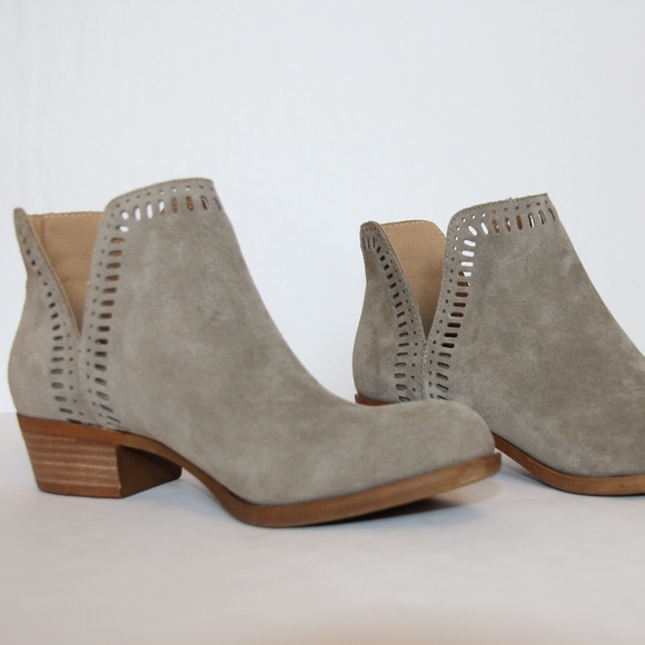 Lucky Brand Shoes - NWOB Lucky Brand Sued Taupe Cut-out Booties